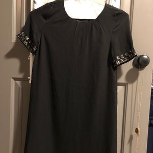 Beautiful black dress with sequins on sleeves!